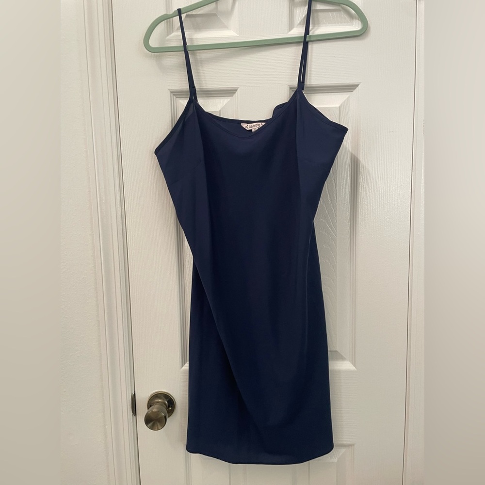 NANETTE LEPORE Navy Scoop-Neck Mini Lining Slip-Dress 12 (Slip Only) Nordstrom